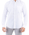 Crocodile Plain Linen  Slim Fit Shirt - White