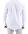 Crocodile Plain Linen  Slim Fit Shirt - White