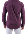 Crocodile Semi Casual Plain Slim Fit Shirt - Oxblood Red