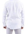 Crocodile Plain Linen  Slim Fit Shirt - White