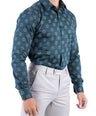 Crocodile Printed Evening Slim Fit Shirt - Posy Green