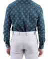Crocodile Printed Evening Slim Fit Shirt - Posy Green