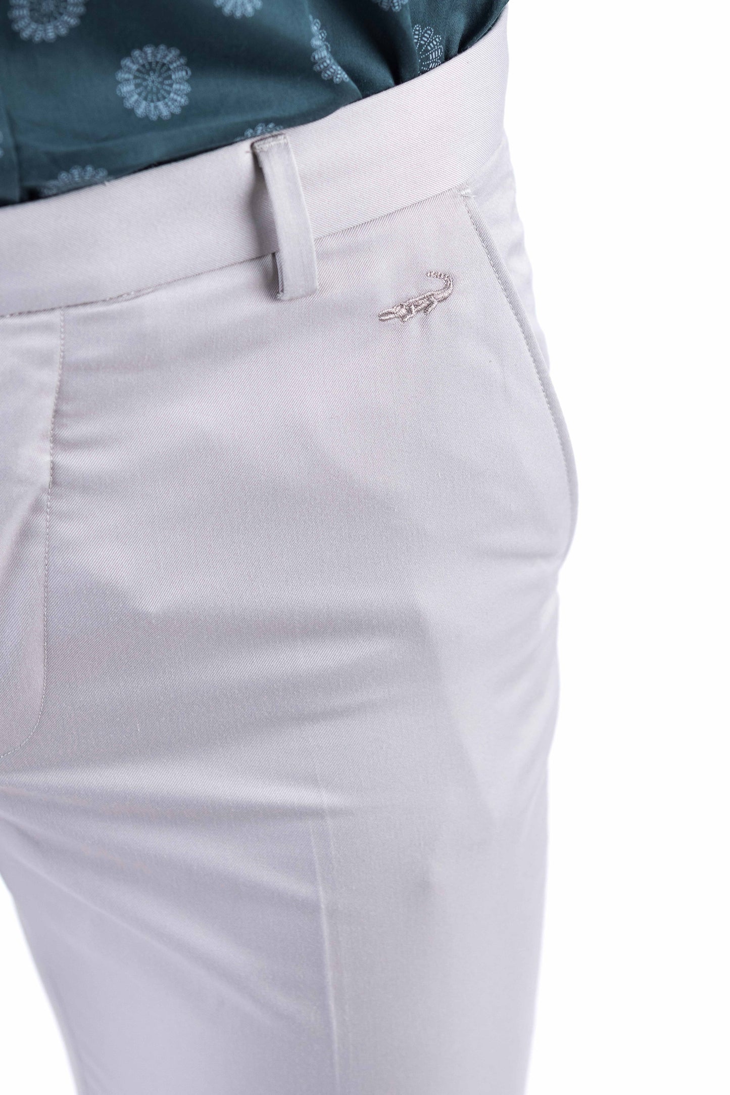 Crocodile Formal Entry Twill Slim Fit Trouser - Castor Gray