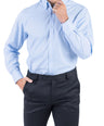 Crocodile Men Formal Plain Regular Fit Shirt - Sky Blue