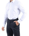 Crocodile Men Formal Printed Slim Fit Shirt - Blue