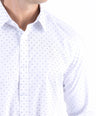 Crocodile Men Formal Printed Slim Fit Shirt - Blue