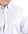 Crocodile Men Formal Plain Regular Fit Shirt - Cream