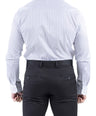 Crocodile Men Formal Stripe Slim Fit Shirt - Vista Blue