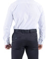 Crocodile Men Formal Stripe Slim Fit Shirt - Jet Set