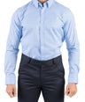 Crocodile Men Formal Plain Slim Fit Shirt - Sky Blue