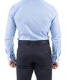 Crocodile Men Formal Plain Slim Fit Shirt - Sky Blue