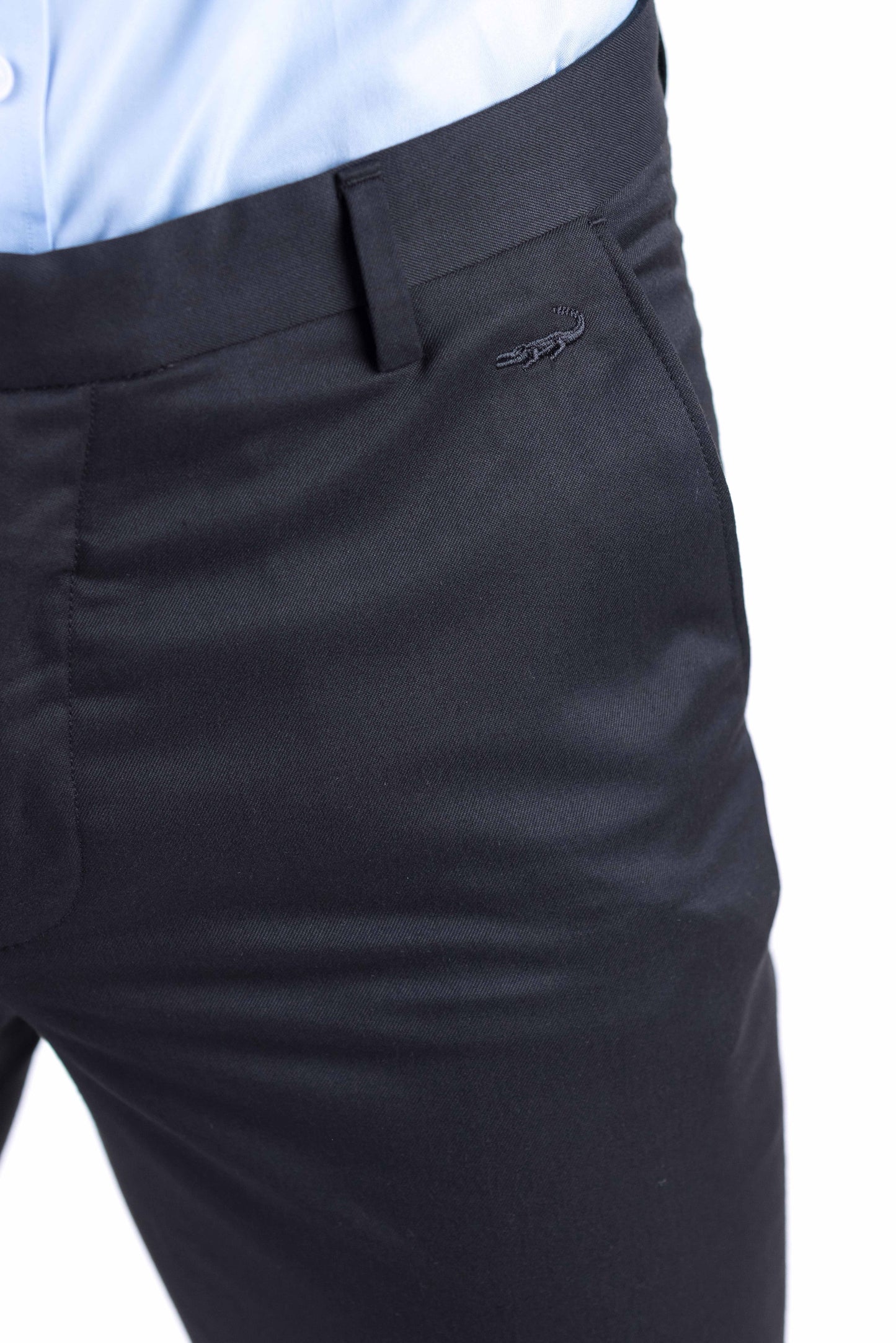 Crocodile Formal Entry Twill Slim Fit Trouser - Black