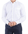 Crocodile Men Formal Plain Slim Fit Shirt - Snow White