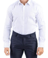 Crocodile Men Formal Printed Slim Fit Shirt - Baby Blue