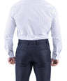 Crocodile Men Formal Printed Slim Fit Shirt - Baby Blue