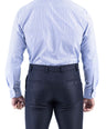 Crocodile Men Formal Stripe Regular Fit Shirt - Blue