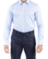 Crocodile Men Formal Checks Slim Fit Shirt - Navy