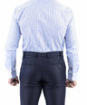 Crocodile Men Formal Checks Slim Fit Shirt - Navy