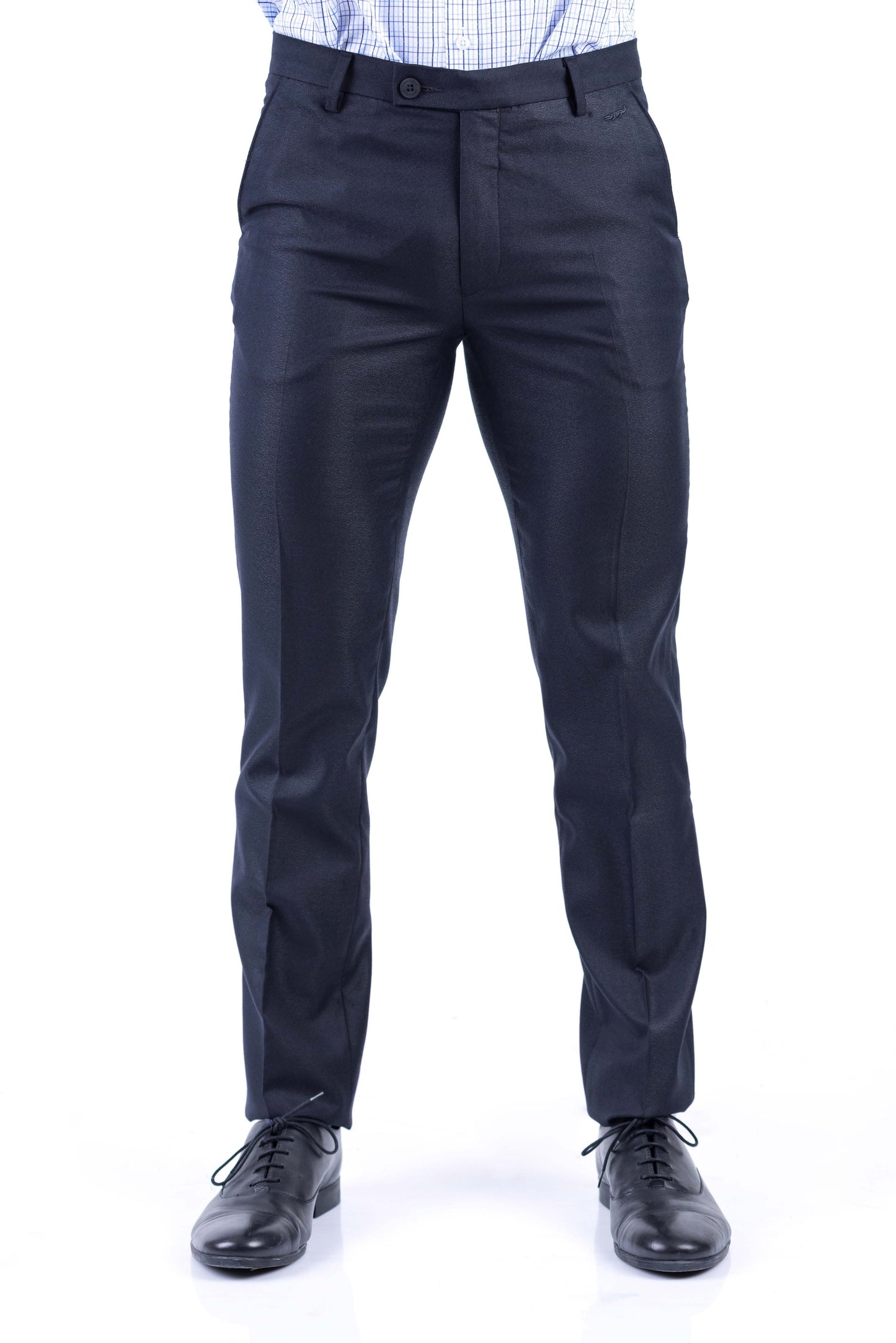 Crocodile Formal Entry Dark Plain Slim Fit Trouser - Black