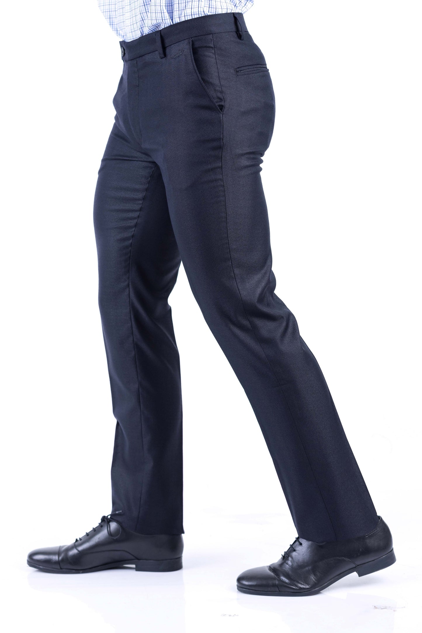 Crocodile Formal Entry Dark Plain Slim Fit Trouser - Black