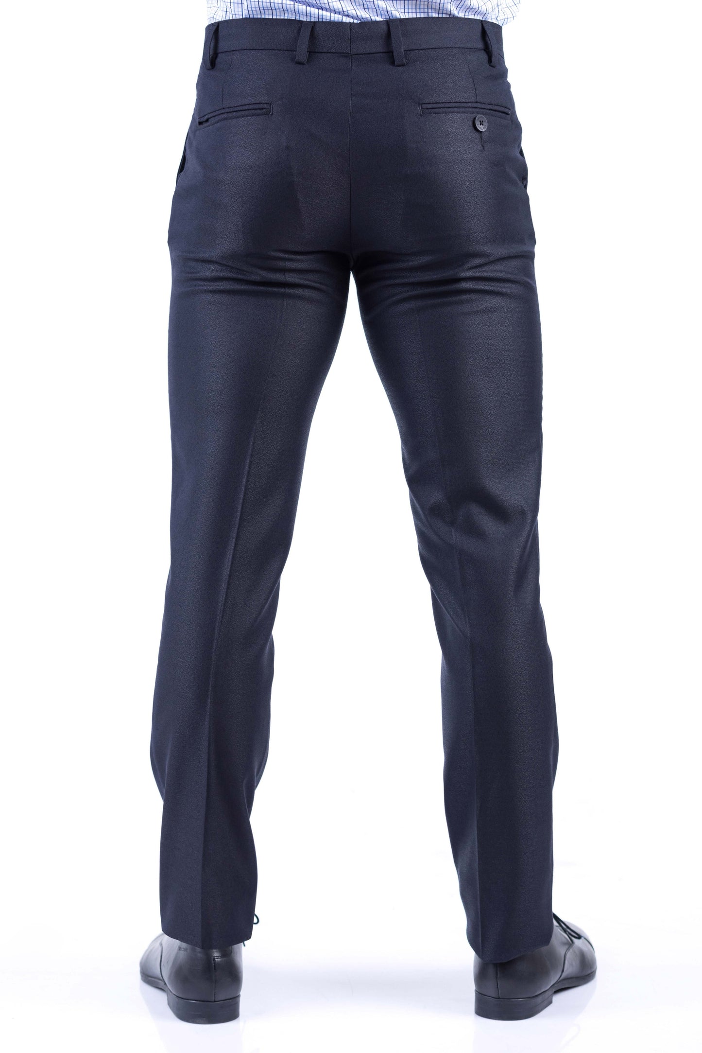 Crocodile Formal Entry Dark Plain Slim Fit Trouser - Black