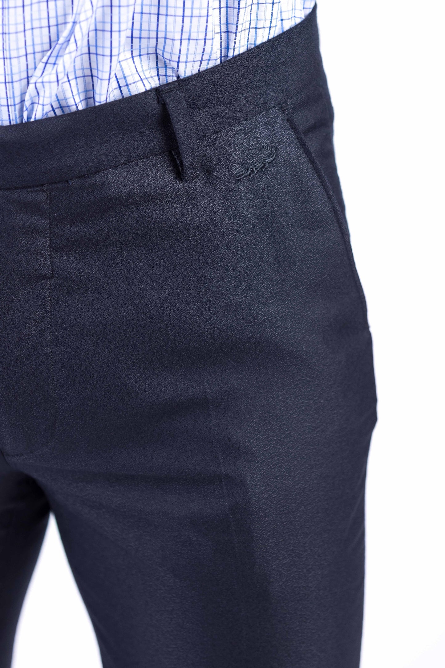 Crocodile Formal Entry Dark Plain Slim Fit Trouser - Black