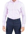 Crocodile Men Formal Plain Slim Fit Shirt - Light Pink