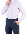 Crocodile Men Formal Plain Slim Fit Shirt - Light Pink