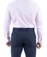 Crocodile Men Formal Plain Slim Fit Shirt - Light Pink