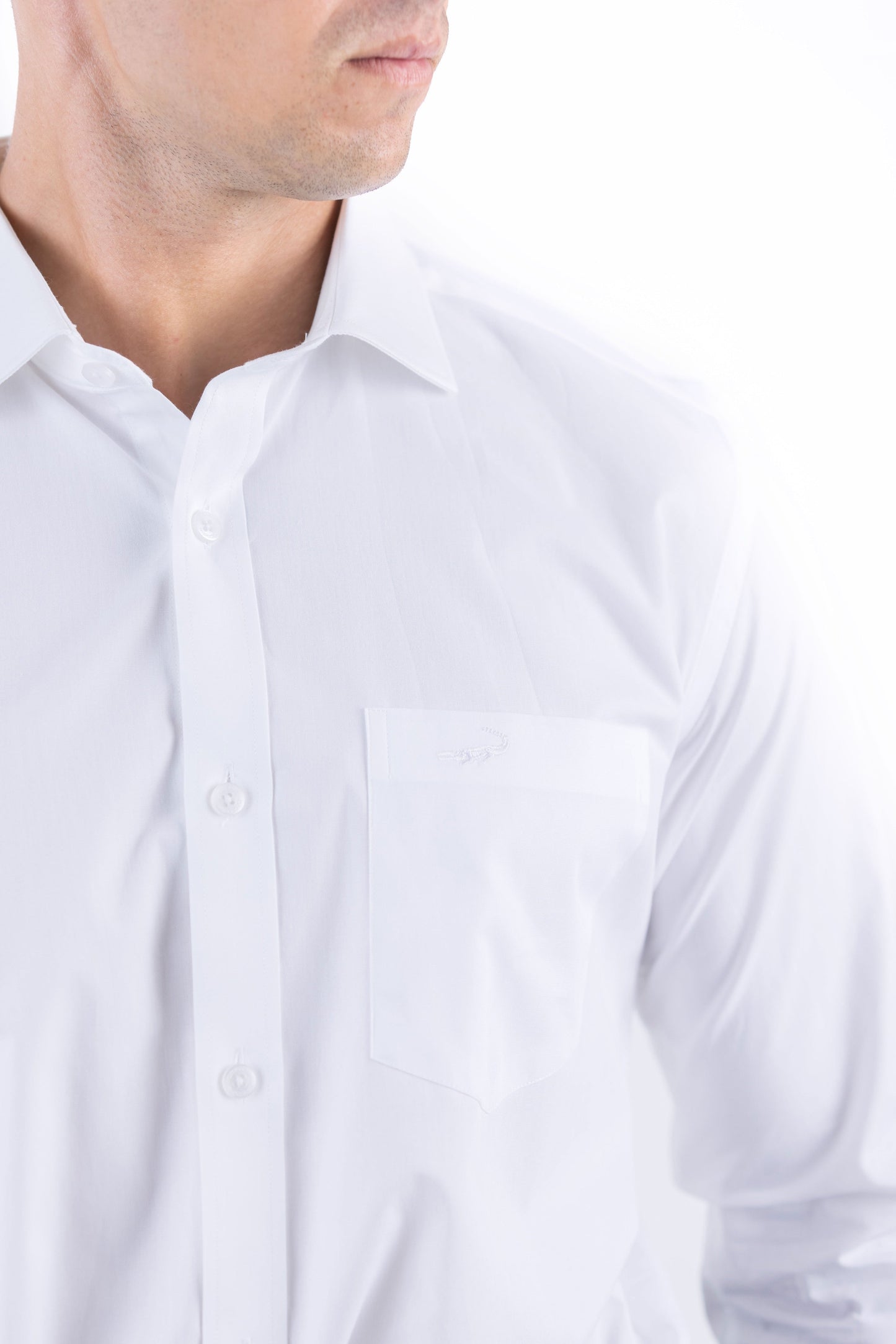 Crocodile Men Formal Plain Slim Fit Shirt - Vapous Gray
