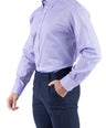 Crocodile Men Formal Plain Regular Fit Shirt - Royal Purple