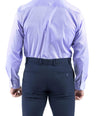 Crocodile Men Formal Plain Regular Fit Shirt - Royal Purple