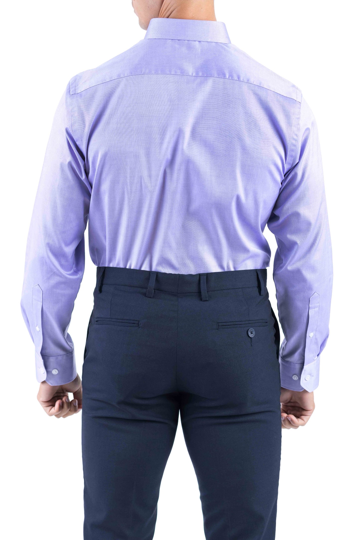 Crocodile Men Formal Plain Regular Fit Shirt - Royal Purple