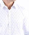 Crocodile Men Formal Printed Slim Fit Shirt - Brown Tane