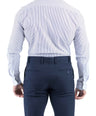 Crocodile Men Formal Stripe Slim Fit Shirt - Black Inck