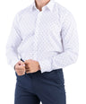 Crocodile Men Formal Printed Slim Fit Shirt - Coca Brown