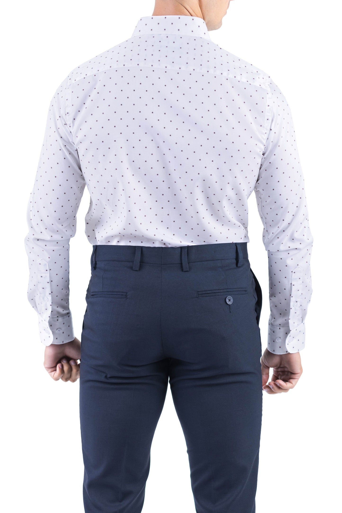 Crocodile Men Formal Printed Slim Fit Shirt - Coca Brown
