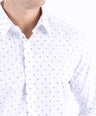 Crocodile Men Formal Printed Slim Fit Shirt - Coca Brown
