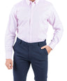 Crocodile Men Formal Plain Regular Fit Shirt - Light Pink