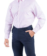 Crocodile Men Formal Plain Regular Fit Shirt - Light Pink