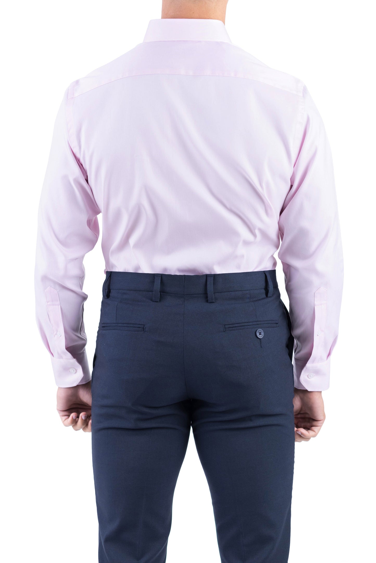 Crocodile Men Formal Plain Regular Fit Shirt - Light Pink