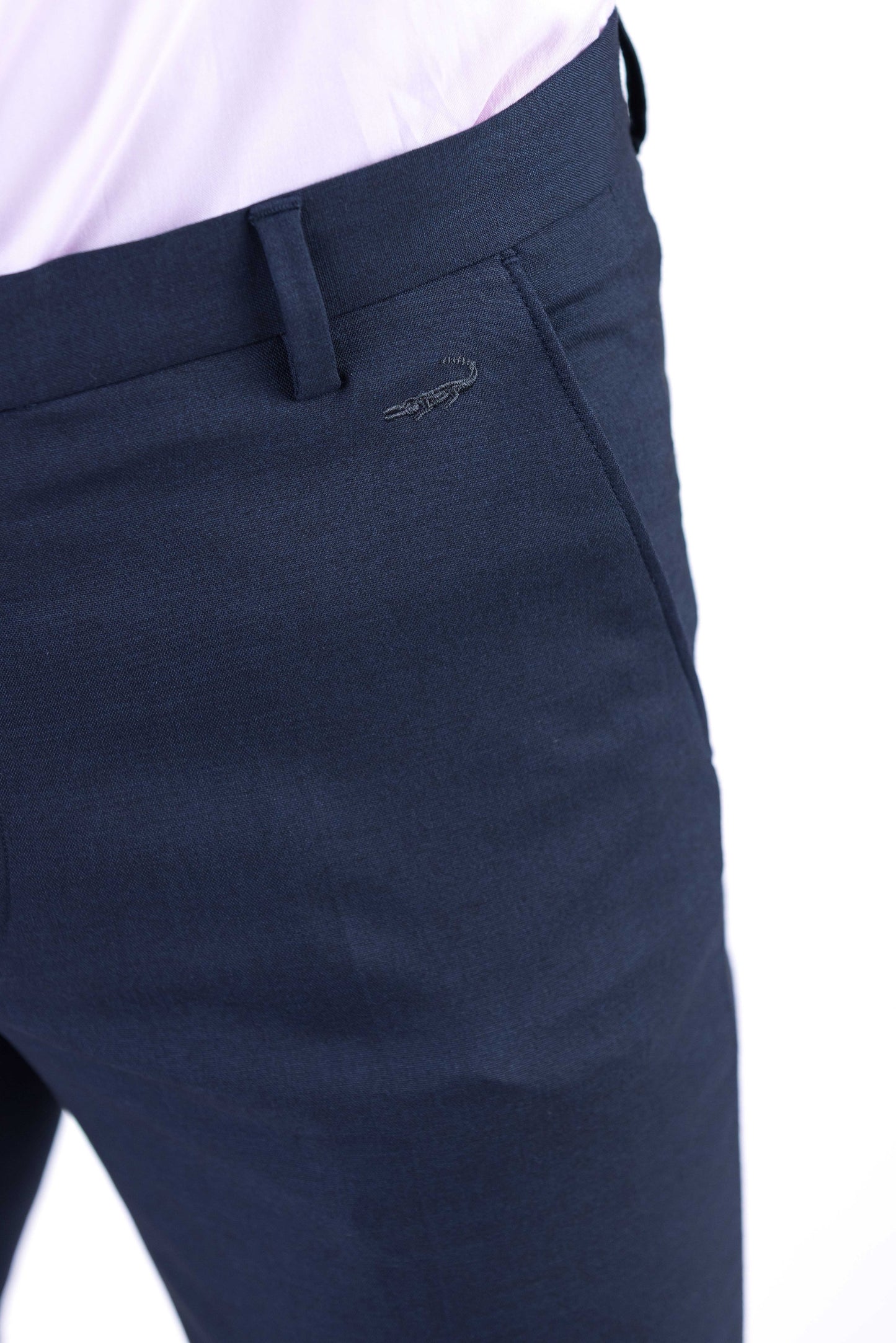 Crocodile Formal Entry Plain Slim Fit Trouser - Navy