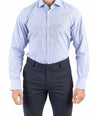 Crocodile Men Formal Stripe Regular Fit Shirt - True Navy
