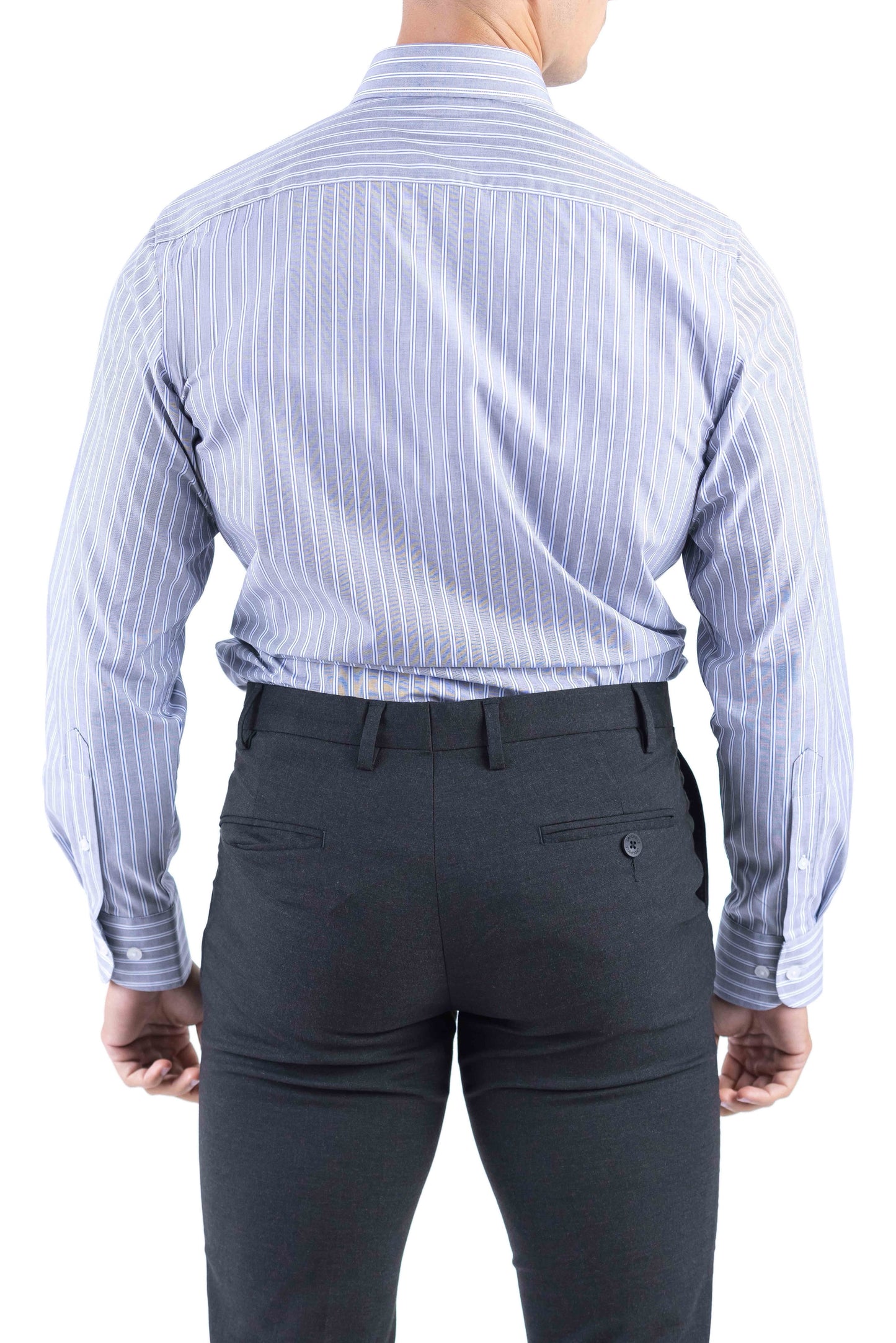 Crocodile Men Formal Stripe Regular Fit Shirt - True Navy