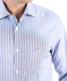 Crocodile Men Formal Stripe Regular Fit Shirt - True Navy