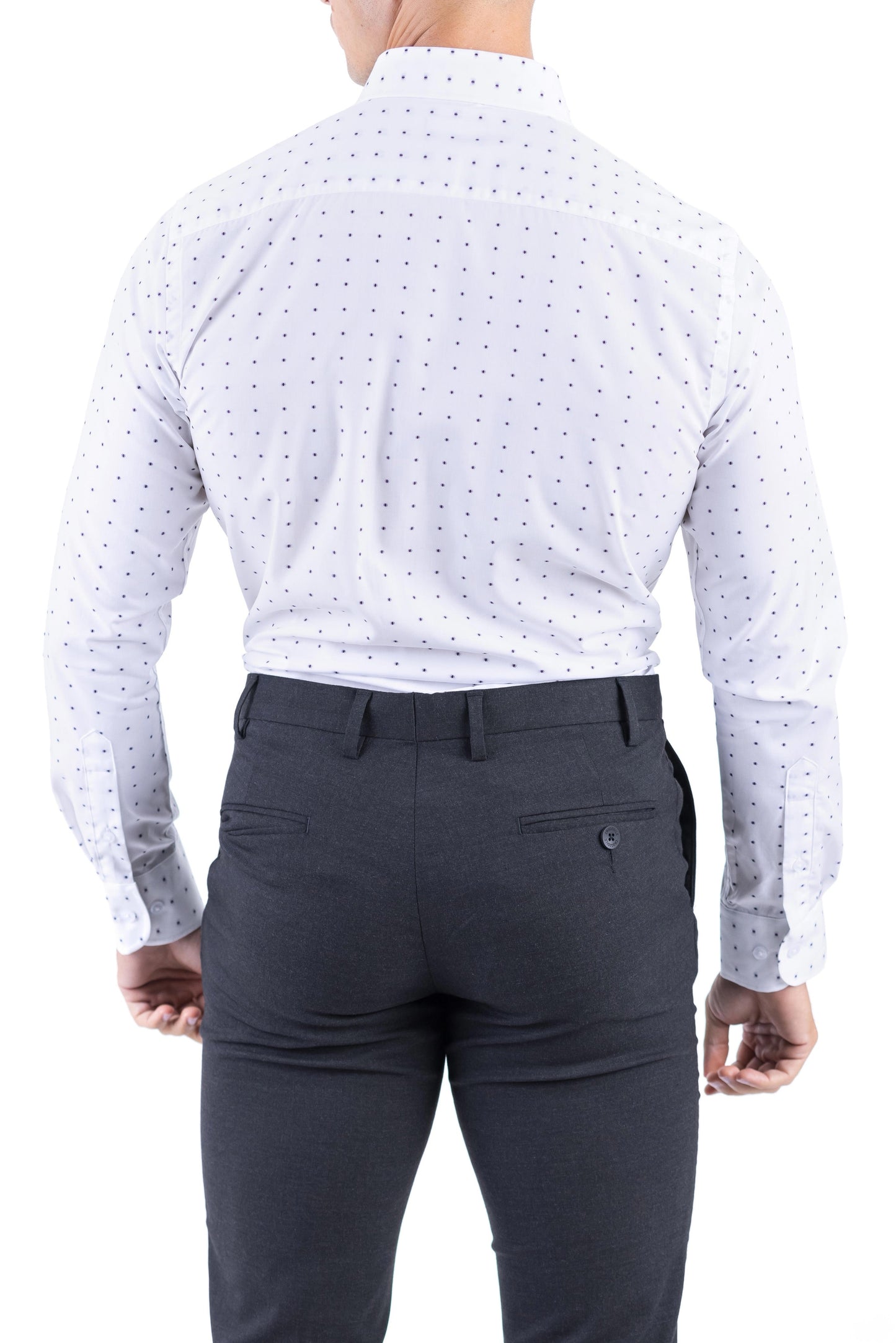 Crocodile Men Formal Printed Slim Fit Shirt - Brown
