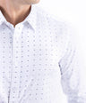 Crocodile Men Formal Printed Slim Fit Shirt - Brown
