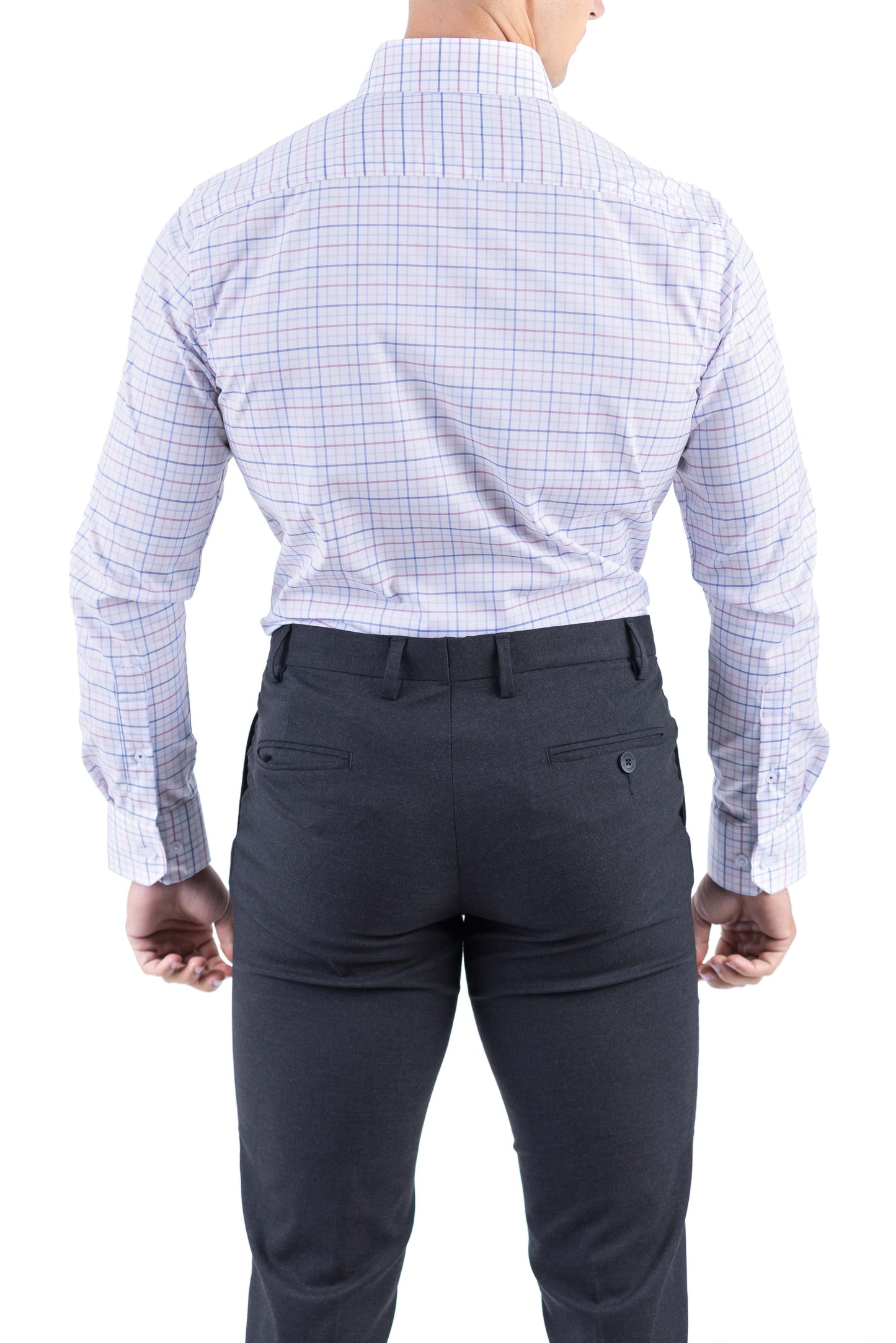 Crocodile Men Formal Checks Slim Fit Shirt - Cosmic Blue
