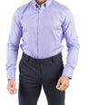 Crocodile Men Formal Plain Slim Fit Shirt - Royal Purple