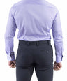 Crocodile Men Formal Plain Slim Fit Shirt - Royal Purple